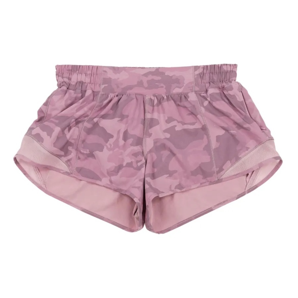 Lululemon Athletica Hotty Hot Short Low Rise 2.5” Pink Camo Size 10 RARE